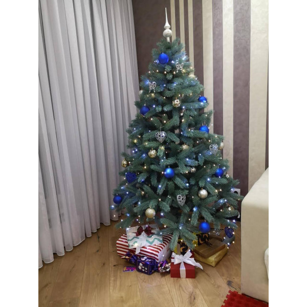 Ялинка штучна лита Буковельська 1,8 м, блакитна