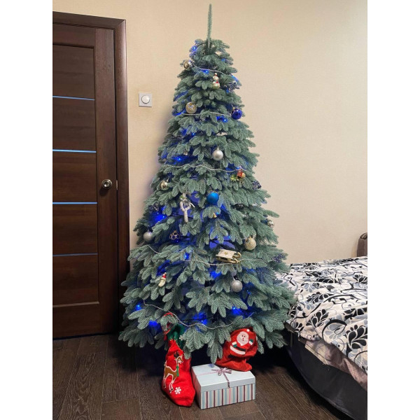 Ялинка штучна лита Швейцарська 1,8 м, блакитна