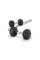 Гантелі шестигранні зі стійкою ряд 1-10 кг Rubber Hexagon Dumbbell