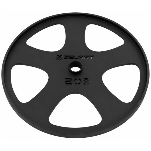Млинці диски сталеві для станової тяги Deadlift Pulling Weight Plates Zelart TA-6961-20 20кг чорний