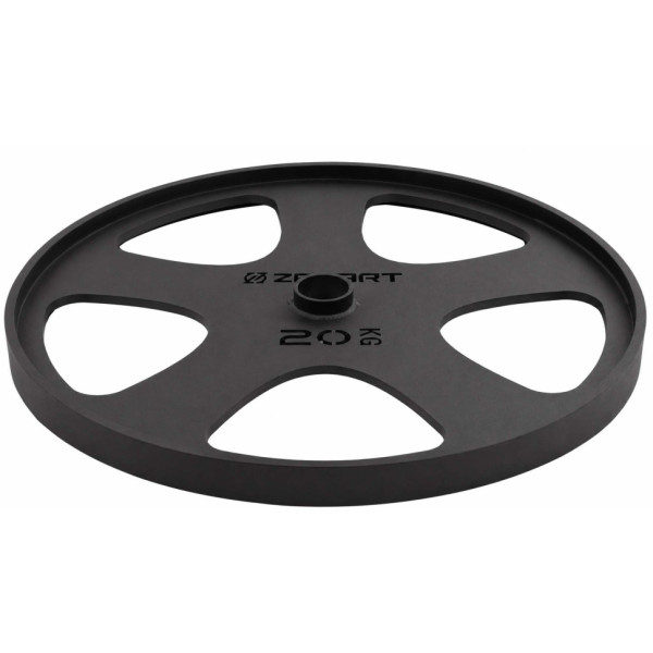 Млинці диски сталеві для станової тяги Deadlift Pulling Weight Plates Zelart TA-6961-20 20кг чорний