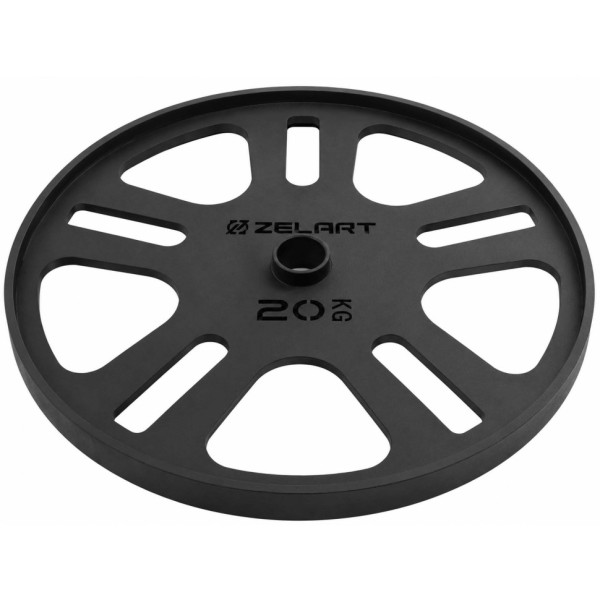 Млинці диски сталеві для станової тяги Deadlift Pulling Weight Plates Zelart TA-6992-20 20кг чорний