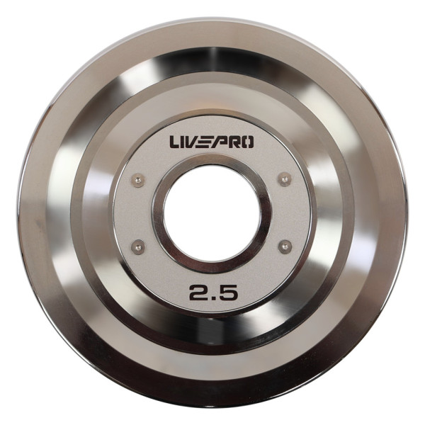 Блини диски сталеві 2 Handle металева втулка LiveUp LP8338-2_5 ø51мм 2,5кг сірий