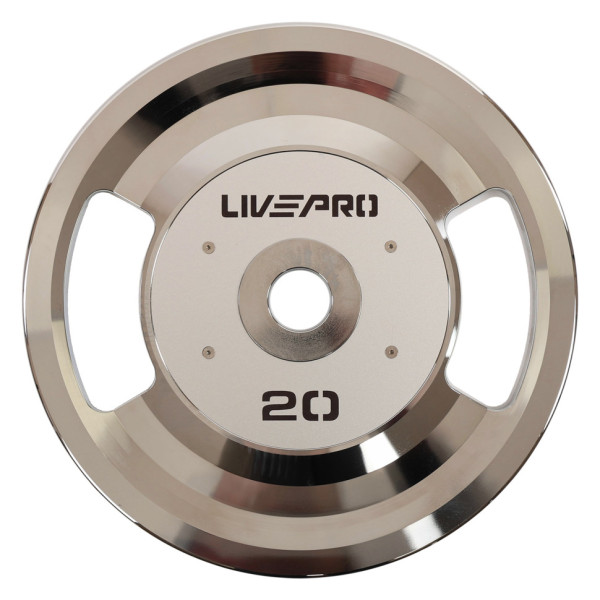Блини диски сталеві 2 Handle металева втулка LiveUp LP8338-20 ø51мм 20кг сірий