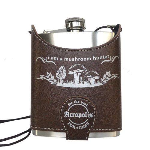 Фляга для напоїв в чохлі « I am a mushroom hunter», 210мл, Acropolis FL-1zg