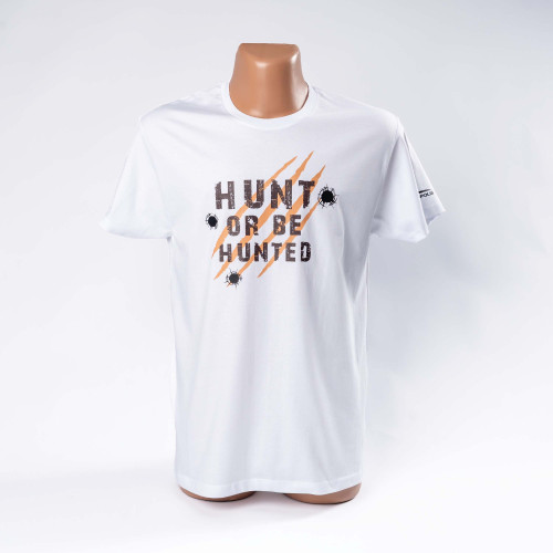 Футболка для мисливця HUNT OR BE HUNTED Acropolis ОФМ-3 (біла)