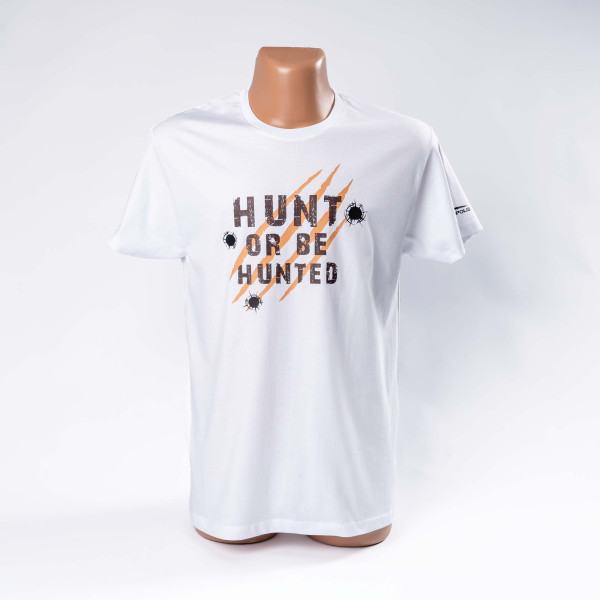 Футболка для мисливця HUNT OR BE HUNTED Acropolis ОФМ-3 (біла)