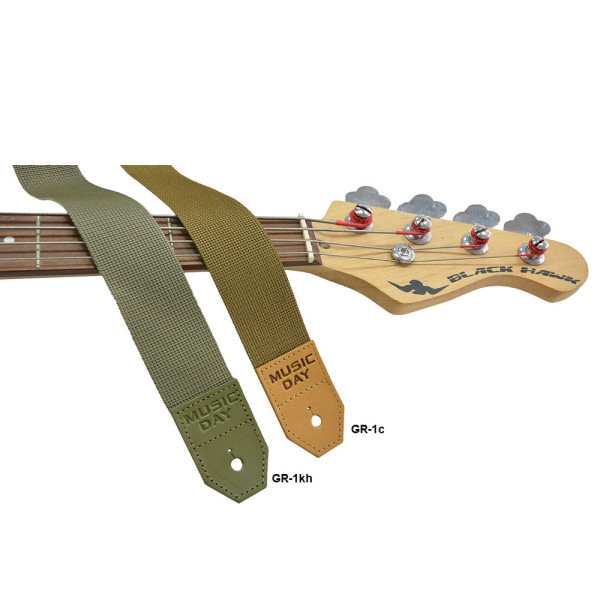 Гітарний ремінь Ranger Green (Khaki) з термотисненням Music day - GR-1kh