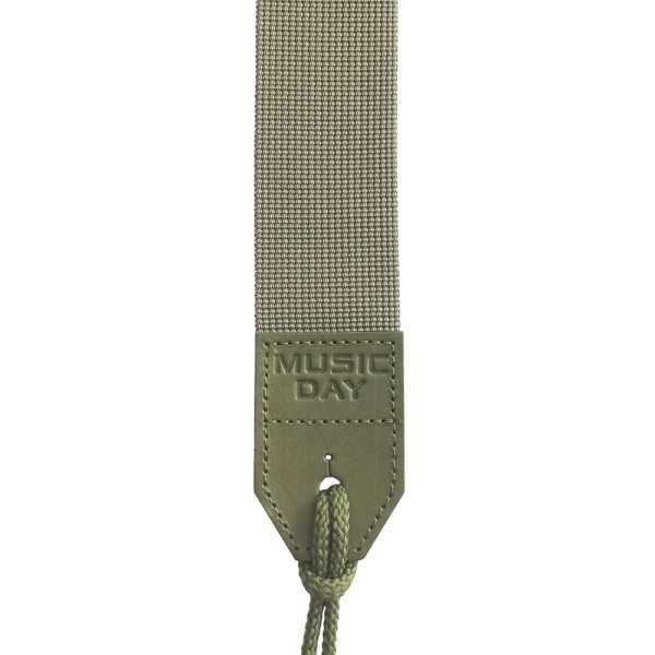 Гітарний ремінь Ranger Green (Khaki) з термотисненням Music day - GR-1kh