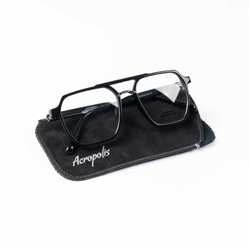 Оправа Acropolis Oversize 16043-C1 чоловіча чорна з чохлом Novus
