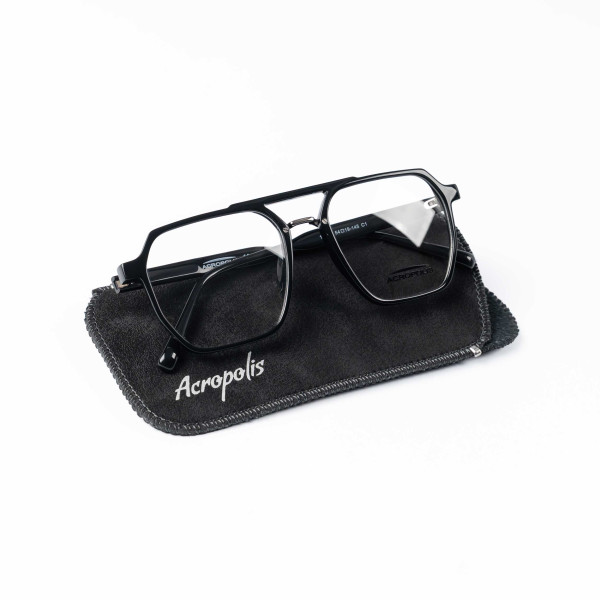 Оправа Acropolis Oversize 16043-C1 чоловіча чорна з чохлом Novus