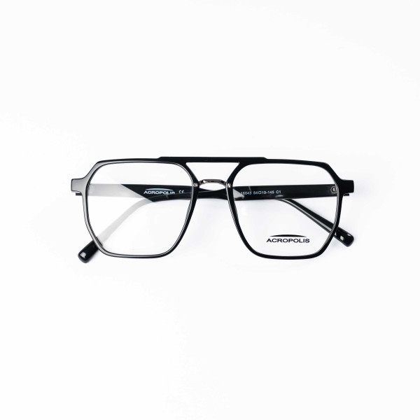 Оправа Acropolis Oversize 16043-C1 чоловіча чорна з чохлом Novus
