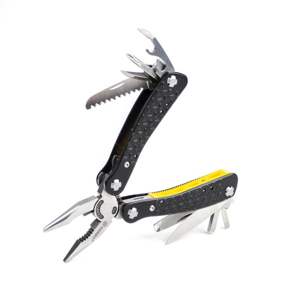 Мультитул Ganzo G106, (16.5 см) 22 функції, чорний + біти та чохол