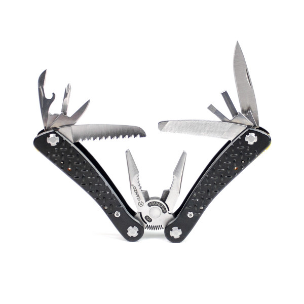 Мультитул Ganzo G106, (16.5 см) 22 функції, чорний + біти та чохол