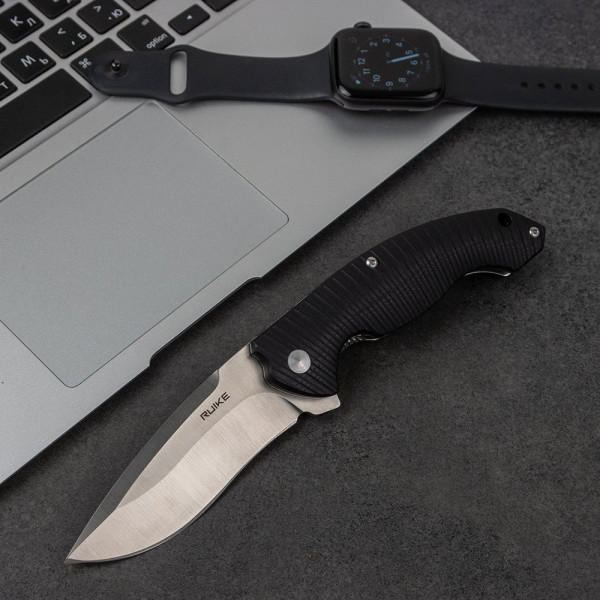 Ніж складаний туристичний Ruike Fang P852-B, (8.9 см) 14C28N / G10 чорний