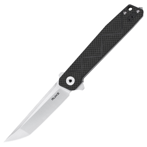 Ніж складаний туристичний Ruike P127-CB, (9.1 см) 14C28N / G10 + carbon fiber чорний