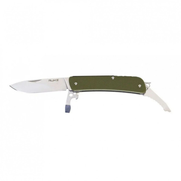Багатофункціональний ніж Ruike Criterion L21, (8.5 см) 12C27 / G10 зелений, 12 інстр.