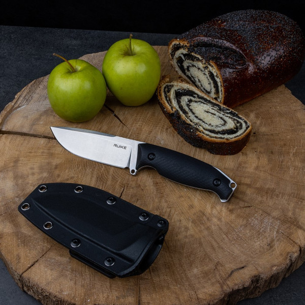 Ніж фіксований мисливський Ruike Jager F118-B, (11 см) 14C28N / G10 чорний