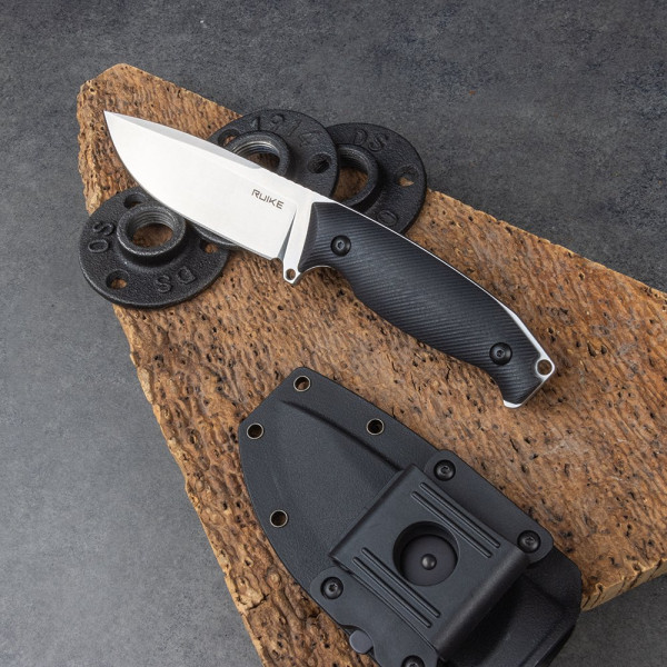 Ніж фіксований мисливський Ruike Jager F118-B, (11 см) 14C28N / G10 чорний