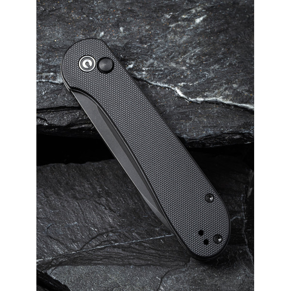 Ніж складаний туристичний Civivi Elementum Pocket, (8.9 см) 14C28N / G10 чорний