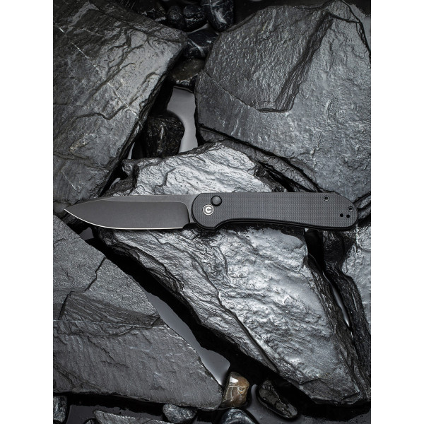 Ніж складаний туристичний Civivi Elementum Pocket, (8.9 см) 14C28N / G10 чорний