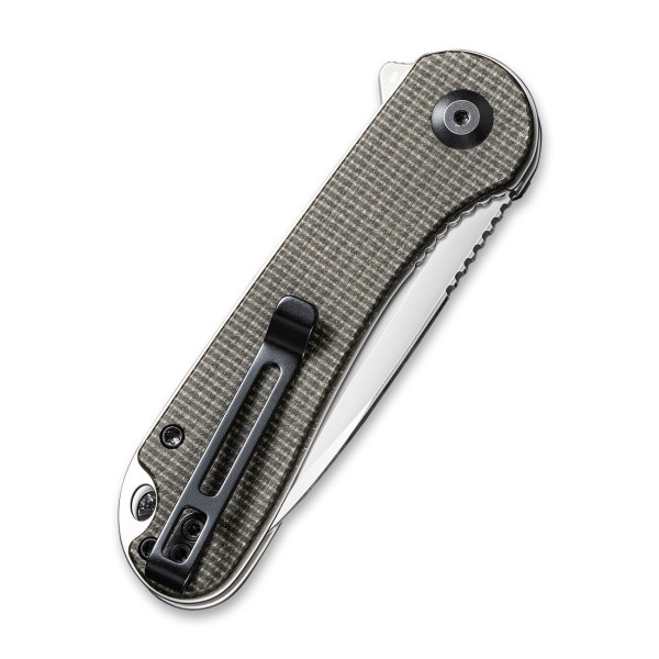 Ніж складаний кишеньковий Civivi Elementum, (7.5 см) D2 / Micarta коричневий