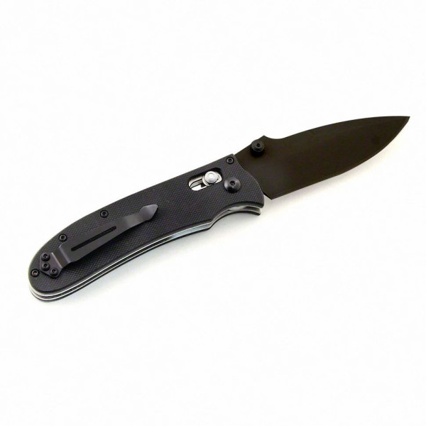 Ніж складаний туристичний Ganzo G704 (8.6 см) 440C / G10 чорний, чорний клинок