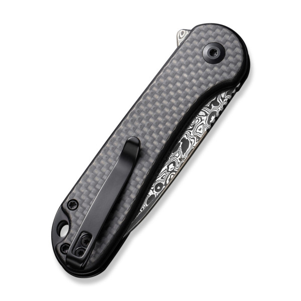 Ніж складаний кишеньковий Civivi Elementum II, (7.5 см) Damascus / Carbon Fiber & G10