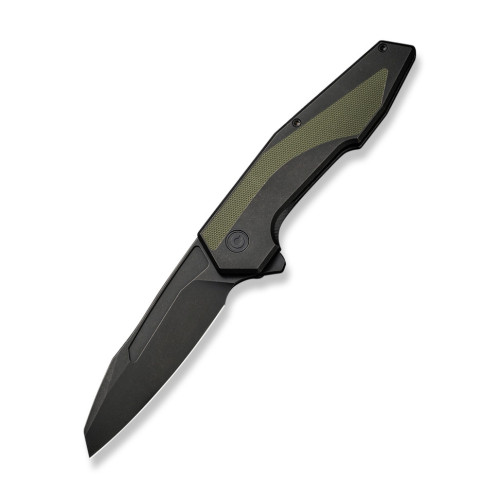 Ніж складаний туристичний Civivi Hypersonic, (9.4 см) 14C28N / Steel & G10 чорно-зелений