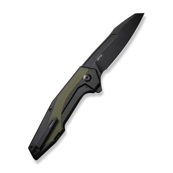 Ніж складаний туристичний Civivi Hypersonic, (9.4 см) 14C28N / Steel & G10 чорно-зелений