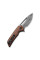 Ніж складаний кишеньковий Civivi Odium, (6.7 см) Damascus / Guibourtia Wood