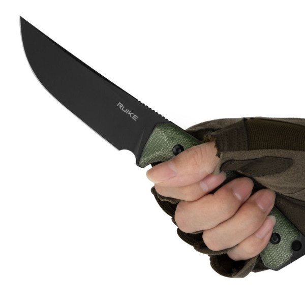 Ніж фіксований мисливський Ruike F186-MG, (11.8 см) D2 / Micarta зелений