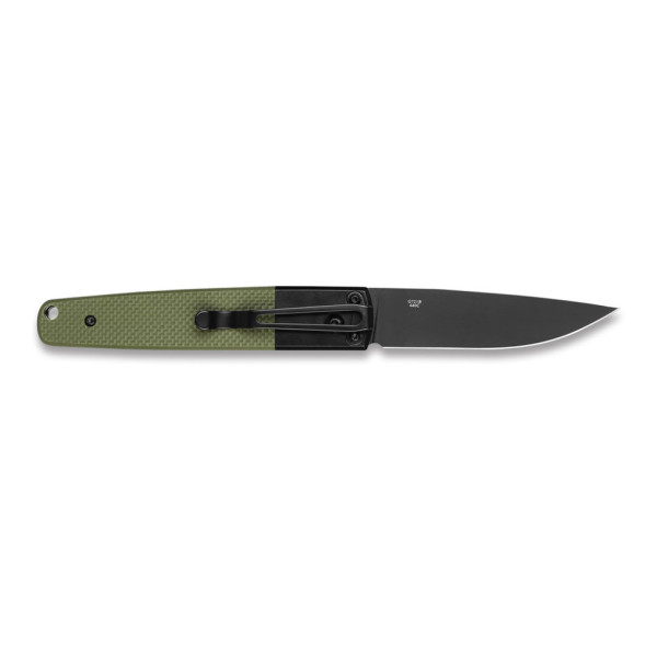 Ніж складаний туристичний Ganzo G721В (8.5 см) 440C / G10 зелений, чорний клинок