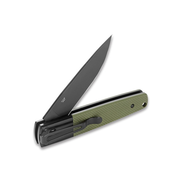 Ніж складаний туристичний Ganzo G721В (8.5 см) 440C / G10 зелений, чорний клинок