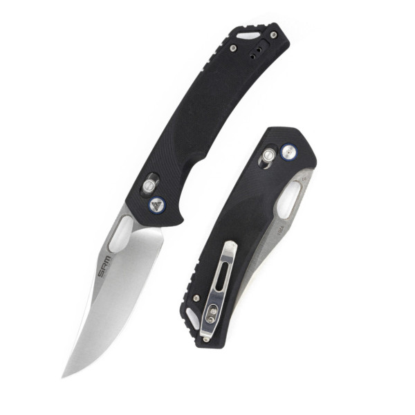 Ніж складаний туристичний SRM Retriever 9201 (9 см) D2 / G10 чорний