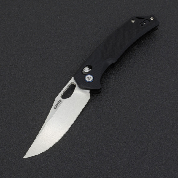Ніж складаний туристичний SRM Retriever 9201 (9 см) D2 / G10 чорний