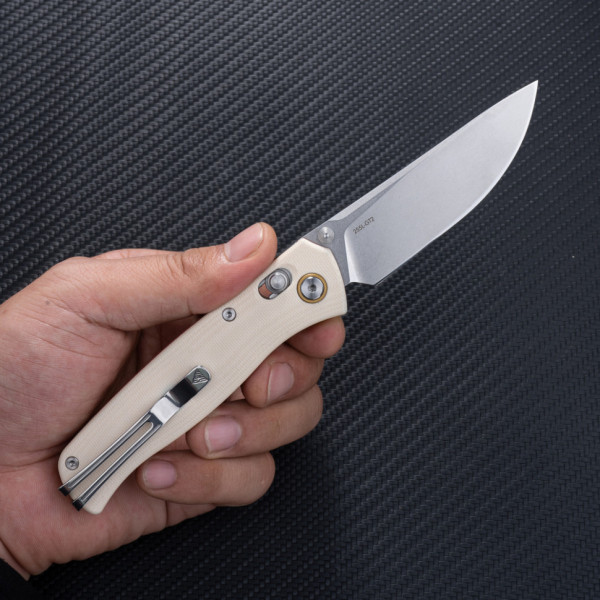 Ніж складаний туристичний SRM Medal 255L-GT2 (8.2 см) 10Cr / G10 білий