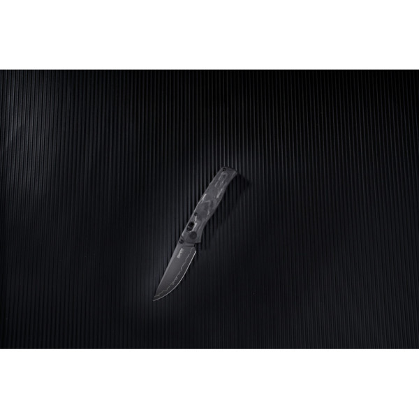 Ніж складаний туристичний SRM Medal 255L-FB2 (8.2 см) 140Cr / карбон чорний