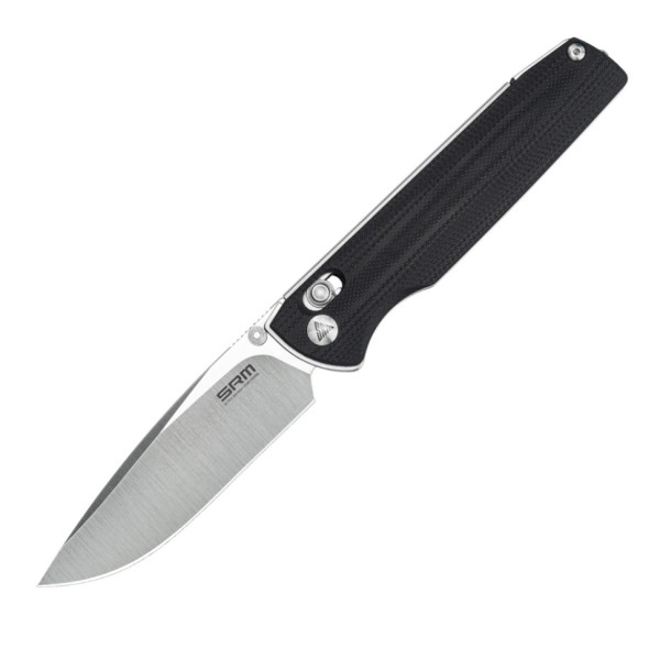 Ніж складаний туристичний SRM Terrier 258L-GB (9.3 см) D2 / G10 чорний