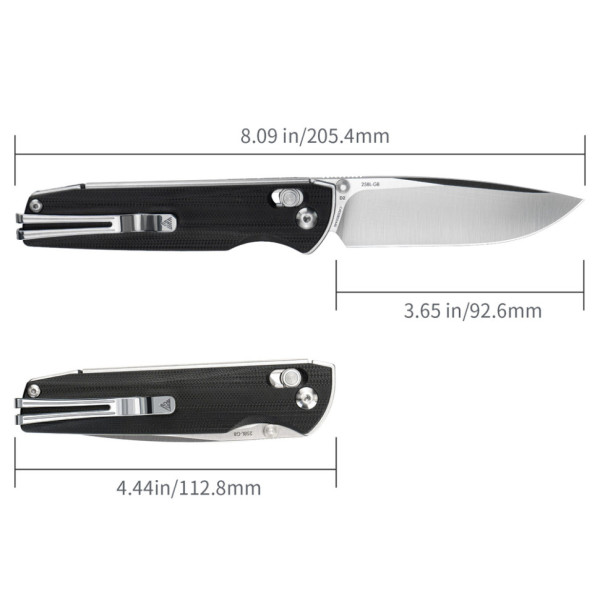 Ніж складаний туристичний SRM Terrier 258L-GB (9.3 см) D2 / G10 чорний
