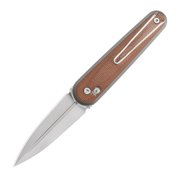 Ніж складаний кишеньковий SRM Twin 251MB-MN (7.6 см) N690 / Micarta коричневий