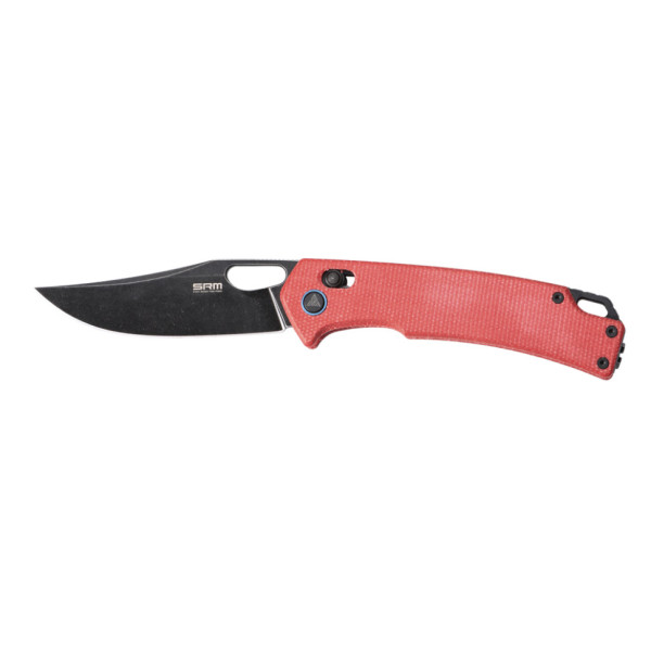 Ніж складаний туристичний SRM Retriever 9203-MR2 (9 см) 10Cr / Micarta червоний