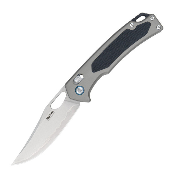 Ніж складаний туристичний SRM Retriever 9203-AK (9 см) 140Cr / G10 чорно-сірий