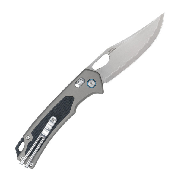 Ніж складаний туристичний SRM Retriever 9203-AK (9 см) 140Cr / G10 чорно-сірий