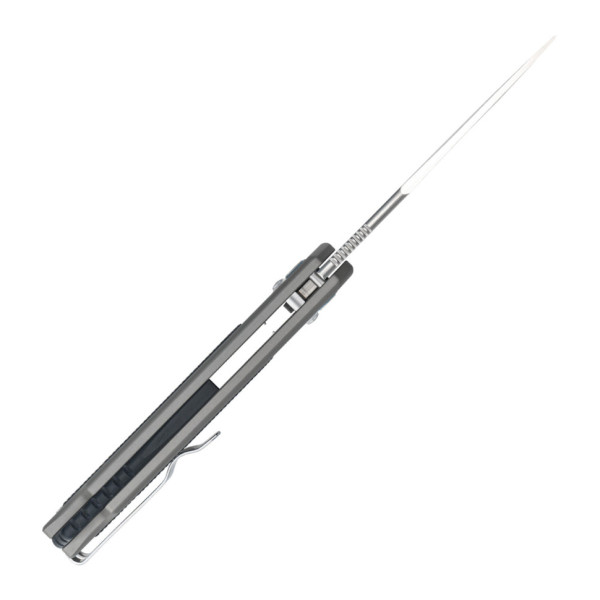 Ніж складаний туристичний SRM Retriever 9203-AK (9 см) 140Cr / G10 чорно-сірий