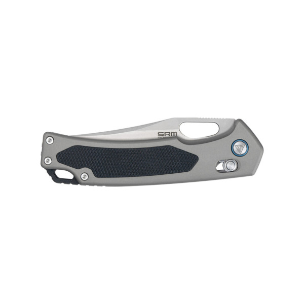 Ніж складаний туристичний SRM Retriever 9203-AK (9 см) 140Cr / G10 чорно-сірий