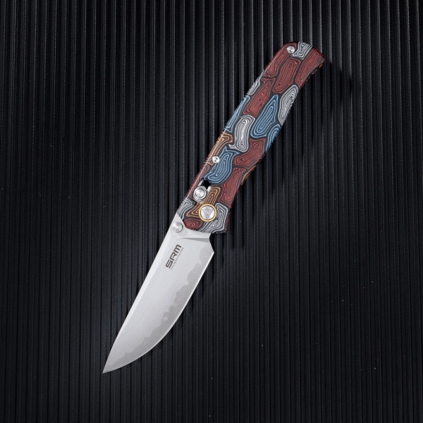 Ніж складаний туристичний SRM Medal 255L-GQ2 (8.2 см) 140Cr / G10 різнобарвний