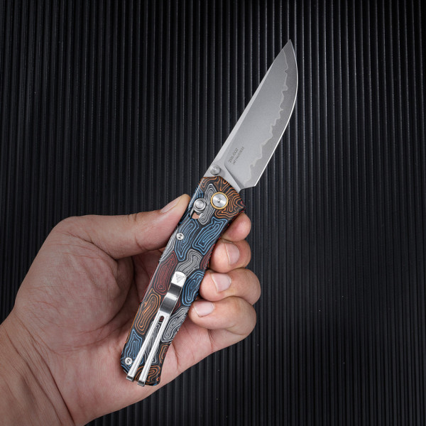 Ніж складаний туристичний SRM Medal 255L-GQ2 (8.2 см) 140Cr / G10 різнобарвний
