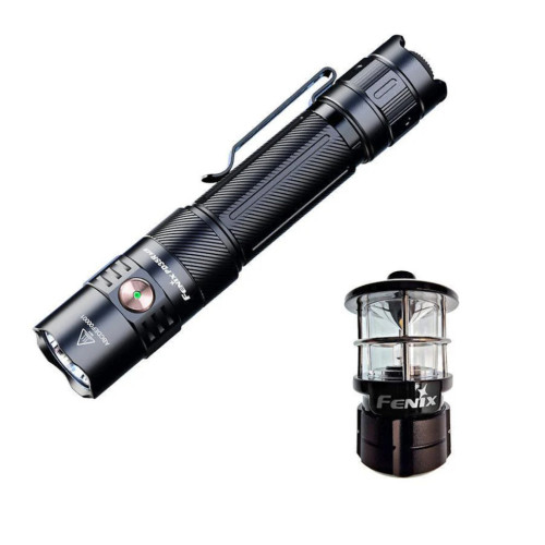 Ліхтар тактичний ручний Fenix PD35R ACE LED 2000 лм + наключний ліхтар CL01 (чорний) | Лімітована серія