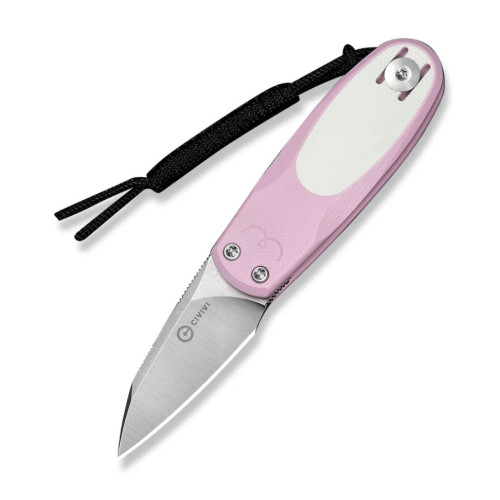 Ніж складаний кишеньковий Civivi Purr, (4.65 см) Nitro-V / G10 рожевий/білий